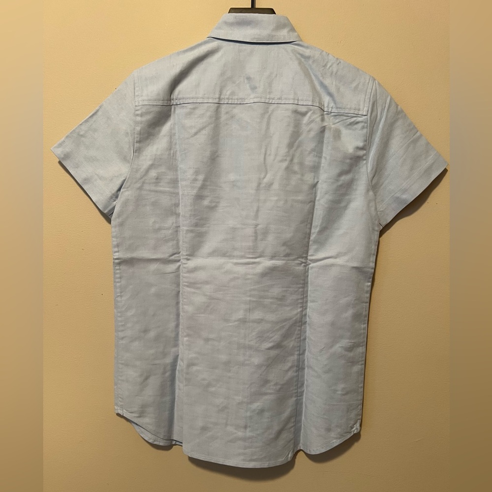 J. Crew Collection Beaded Oxford Short Sleeve Button Up Shirt - Picture 9 of 11